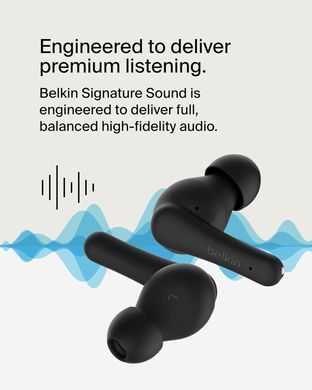 Навушники TWS Belkin Soundform Rhythm True Wireless, чорний (AUC012BTBK) [107998]
