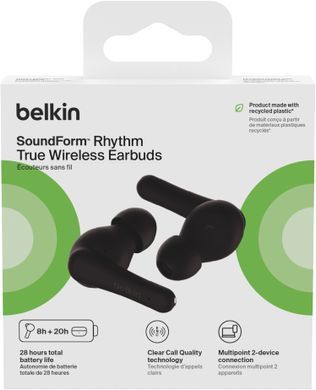 Навушники TWS Belkin Soundform Rhythm True Wireless, чорний (AUC012BTBK) [107998]