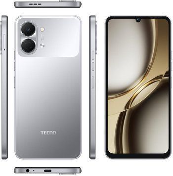 Смартфон Tecno Spark Go 3 (KN3) 4/128GB Titanium Grey (4894947105296) [618054]