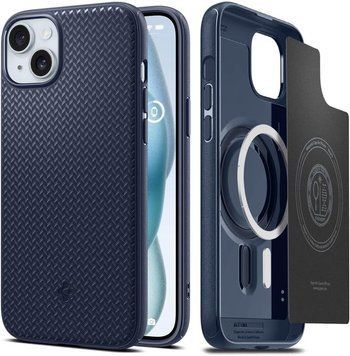 Чохол-накладка Spigen Mag Armor MagFit для Apple iPhone 15 Navy Blue (ACS06816) [602178]