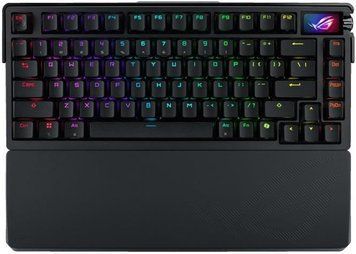Клавіатура механічна ASUS ROG Azoth Extreme 81key, NX Snow, USB-A/WL/BT, EN, RGB, чорний (90MP03MA-BKUA01) [103618]