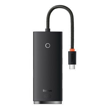 USB-хаб Baseus Lite Series 4-Port Type-C HUB Adapter (Type-C to USB 3.0*4) 25cm Black (WKQX030301) [805452]