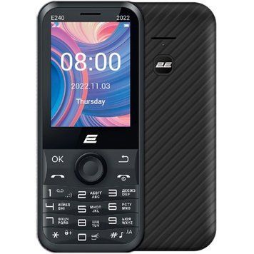 Мобiльний телефон 2E E240 2022 Dual Sim Black (688130245159) [600321]