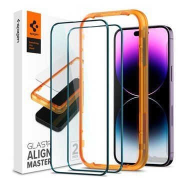 Захисне скло Spigen Glas.tR AlignMaster FC для Apple iPhone 14 Pro Max, Black, 2шт (AGL05204) [614562]