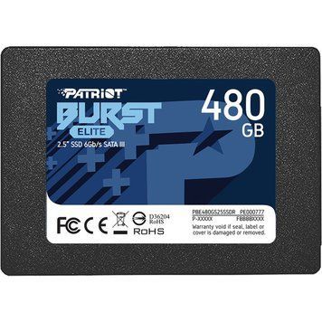 Накопичувач SSD 480GB Patriot Burst Elite 2.5" SATAIII TLC (PBE480GS25SSDR) [607887]