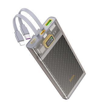 Зовнішній акумулятор HOCO J104 Discovery edition 22.5W fully compatible power bank with cable(10000mAh) Gray (6931474788955) [805550]