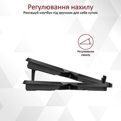 Охолоджуюча пiдставка для ноутбука Promate AirBase-3 Black (airbase-3.black) [605053]