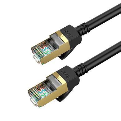 Мережевий кабель HOCO US02 Level pure copper gigabit ethernet cable(L=3M) Black (6931474761965) [806395]