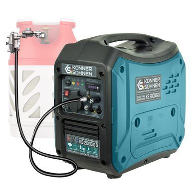 Генератор газобензиновий інверторний Konner&Sohnen KS 2000iG S LPG, 230В, 2.0кВт, ручний стартер, 19кг (KS2000IGS) [105933]