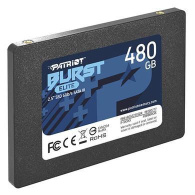 Накопичувач SSD 480GB Patriot Burst Elite 2.5" SATAIII TLC (PBE480GS25SSDR) [607887]
