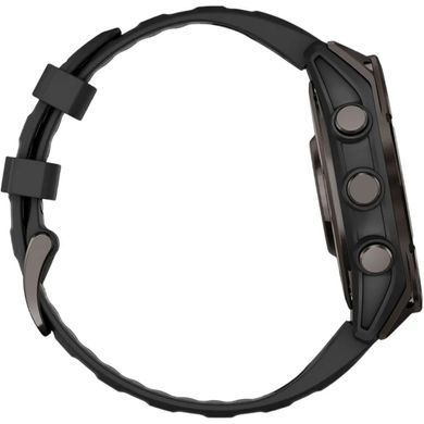 Смарт-годинник Garmin Fenix 8 47mm AMOLED Sapphire Carbon Gray DLC Titanium with Black Silicone (010-02904-29) [614796]