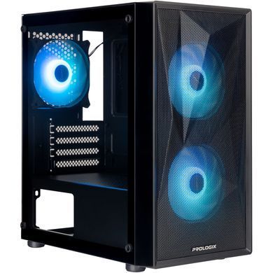 Корпус Prologix Tempered Glass&Mesh Black (E102) [614339]