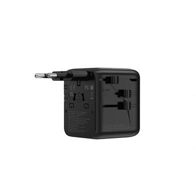 Мережевий фільтр WIWU 25W Warrior GaN Universal Adapter 2C1A Wi-UA011 Black (6977703656626) [806490]