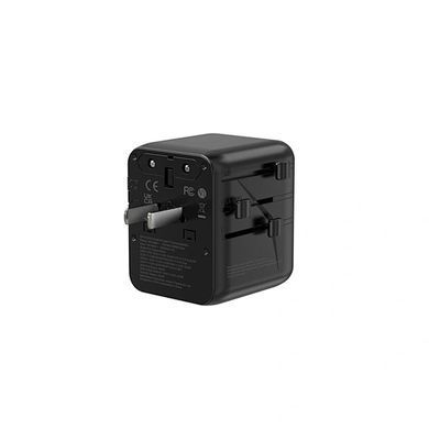 Мережевий фільтр WIWU 25W Warrior GaN Universal Adapter 2C1A Wi-UA011 Black (6977703656626) [806490]