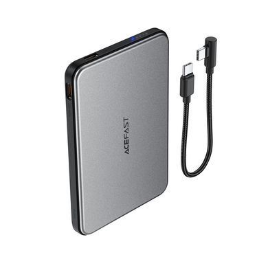 Зовнішній акумулятор ACEFAST M30-5000 PD20W magnetic fast charging power bank with cable Black (6974316286004) [806603]