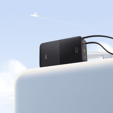 Зовнішній акумулятор Baseus EnerFill FC51 Bipow 2 Pro Digital Display Power Bank with Built-in Cable 20000mAh 22.5W Cosmic Black (E0027701) [806533]