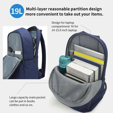 Рюкзак Tigernu T-B9017 15.6" Blue (T-B9017Blue) [800113]