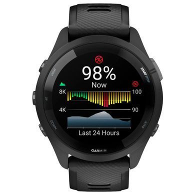 Смарт-годинник Garmin Forerunner 265 Black Bezel and Case with Black/Powder Gray Silicone Band (010-02810-50) [608223]