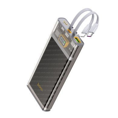 Зовнішній акумулятор HOCO J104 Discovery edition 22.5W fully compatible power bank with cable(10000mAh) Gray (6931474788955) [805550]