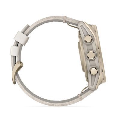 Смарт-годинник Garmin fenix 8 43mm, AMOLED, Saph, SftGldSS/FogGryLeatherBnd, Excl, GPS (010-02903-40) [715917]