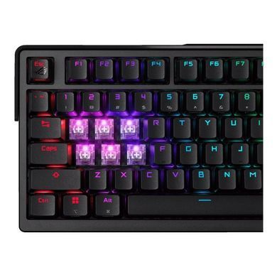 Клавіатура механічна ASUS ROG Azoth Extreme 81key, NX Snow, USB-A/WL/BT, EN, RGB, чорний (90MP03MA-BKUA01) [103618]