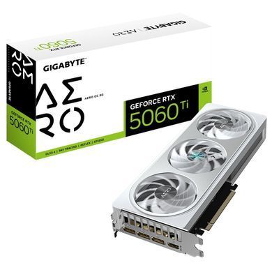 Відеокарта GF RTX 5060 Ti 8GB GDDR7 Aero OC Gigabyte (GV-N506TAERO OC-8GD) [607403]