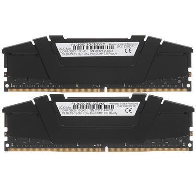 Модуль пам`ятi DDR4 2x16GB/3600 G.Skill Ripjaws V Black (F4-3600C16D-32GVKC) [606149]