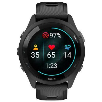 Смарт-годинник Garmin Forerunner 265 Black Bezel and Case with Black/Powder Gray Silicone Band (010-02810-50) [608223]
