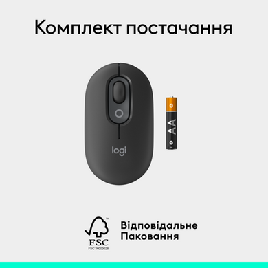 Миша Logitech POP with emoji Graphite (L) (910-007412) [200839]