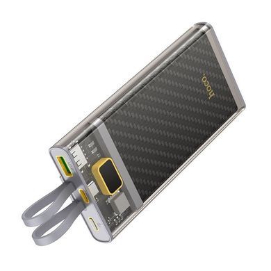 Зовнішній акумулятор HOCO J104 Discovery edition 22.5W fully compatible power bank with cable(10000mAh) Gray (6931474788955) [805550]