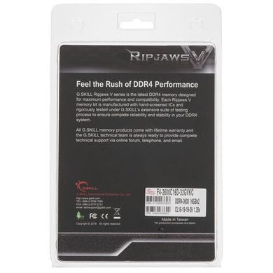 Модуль пам`ятi DDR4 2x16GB/3600 G.Skill Ripjaws V Black (F4-3600C16D-32GVKC) [606149]