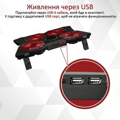 Охолоджуюча пiдставка для ноутбука Promate AirBase-3 Black (airbase-3.black) [605053]