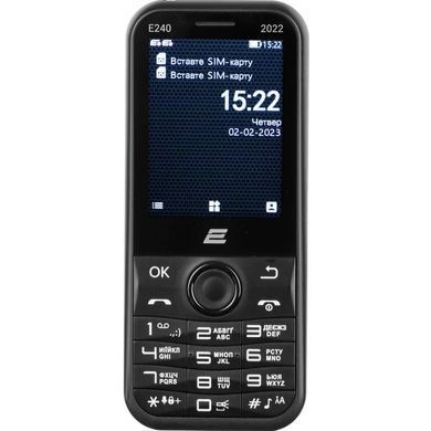Мобiльний телефон 2E E240 2022 Dual Sim Black (688130245159) [600321]
