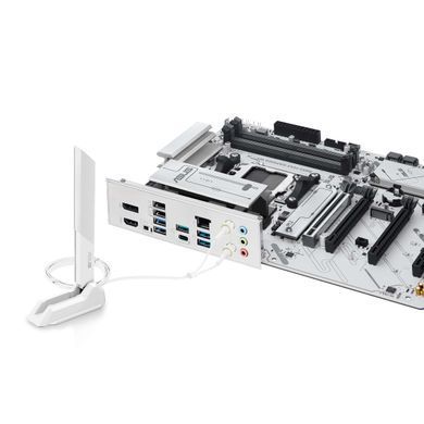 Материнcька плата ASUS B850 MAX GAMING WIFI W sAM5 B850 4xDDR5 M.2 HDMI DP Wi-Fi BT ATX білий (90MB1M10-M0EAY0) [109218]