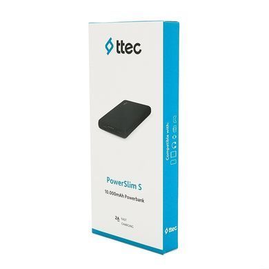Універсальна мобільна батарея Ttec 10000mAh PowerSlim S Black (2BB135S) [603407]