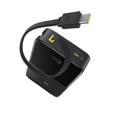Зовнішній акумулятор Baseus EnerFill FC51 Bipow 2 Pro Digital Display Power Bank with Built-in Cable 20000mAh 22.5W Cosmic Black (E0027701) [806533]