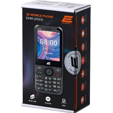 Мобiльний телефон 2E E240 2022 Dual Sim Black (688130245159) [600321]