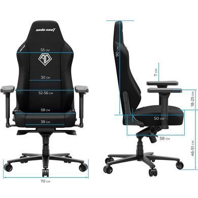 Крісло для геймерів Anda Seat Phantom 3 Size XL Black (AD18XL-52-B-F-B01) [617860]