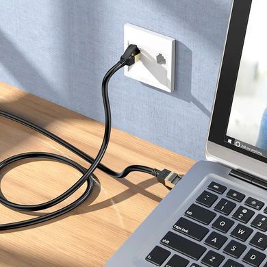 Мережевий кабель HOCO US02 Level pure copper gigabit ethernet cable(L=3M) Black (6931474761965) [806395]