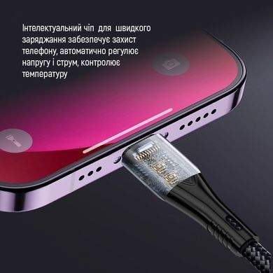Кабель ColorWay Lightning + micro USB + USB Type-C (M/M), 3.0 А, 1.2 м, Black (CW-CBPDU3060-BK) [613612]