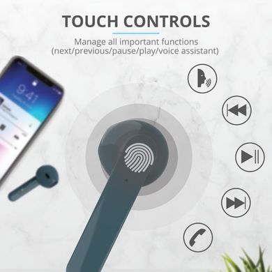 Навушники Trust Primo Touch True Wireless Mic Blue (23780_TRUST) [107097]