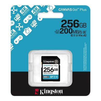 Карта пам'яті Kingston SD 256GB C10 UHS-I U3 V30 R200/W160MB/s (SDG4/256GB) [108949]