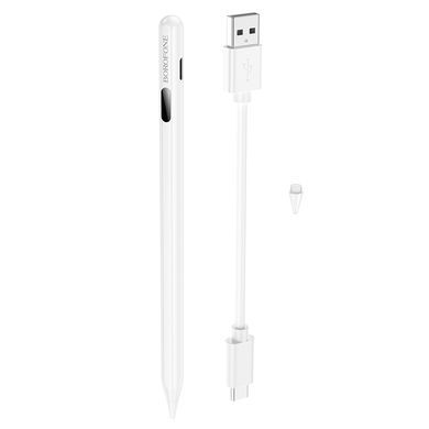 Стилус BOROFONE BG101 Active capacitive pen with digital display pad dedicated White (6941991115974) [805386]