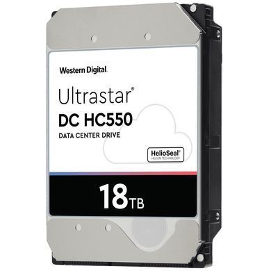 Запам&rsquo;ятовувальний пристрій на жорстких дисках HDD SATA 18TB 7200RPM 6GB/S 512MB DC HC550 WD (0F38459) [501501]