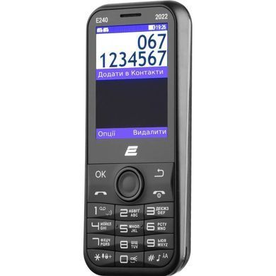 Мобiльний телефон 2E E240 2022 Dual Sim Black (688130245159) [600321]