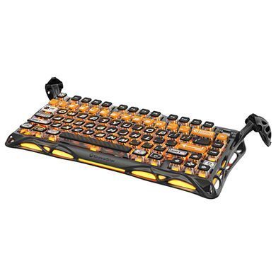 Клавіатура механічна GravaStar Mercury K1 Pro 80keys, GravaStar x Kailh Speedy Mint, BT/WL/USB, RGB, CyberFlare (GSK1PRO_BO_BLK) [114356]