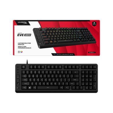 Клавіатура HyperX Eve 1800 USB Black (B7JE0AA) [619015]