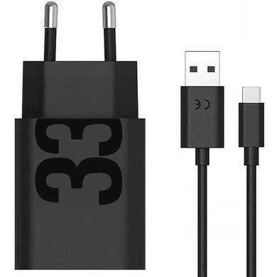 Зарядний пристрій Motorola 33W Black + кабель Type-C (PG38C06448) [618331]