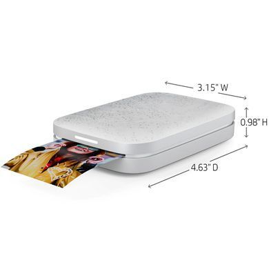Фотопринтер портативний HP Sprocket White (2"x3",313x400dpi,Zink, 64MB,Bluetooth, колір білий) (HPISPW) [401713]