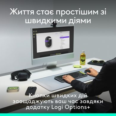 Миша бездротова Logitech Pop Mouse with Emoji Graphite (910-007412) [606669]